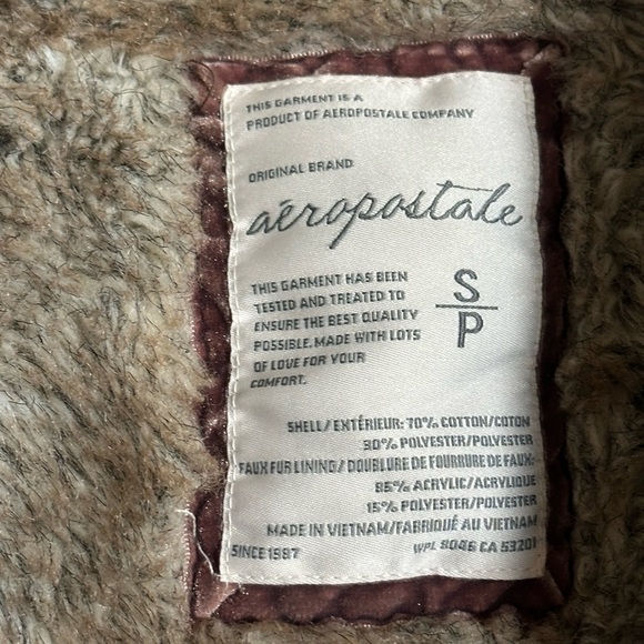 Aeropostale Brown Hooded Puffer Jacket - Picture 5 of 5